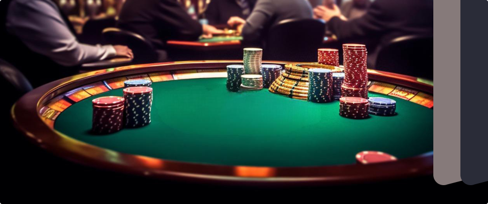 Poker players at a table