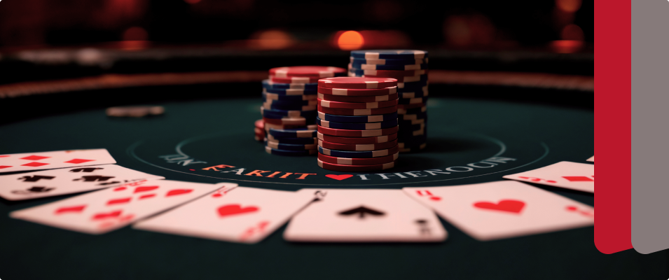 Poker chips and cards
